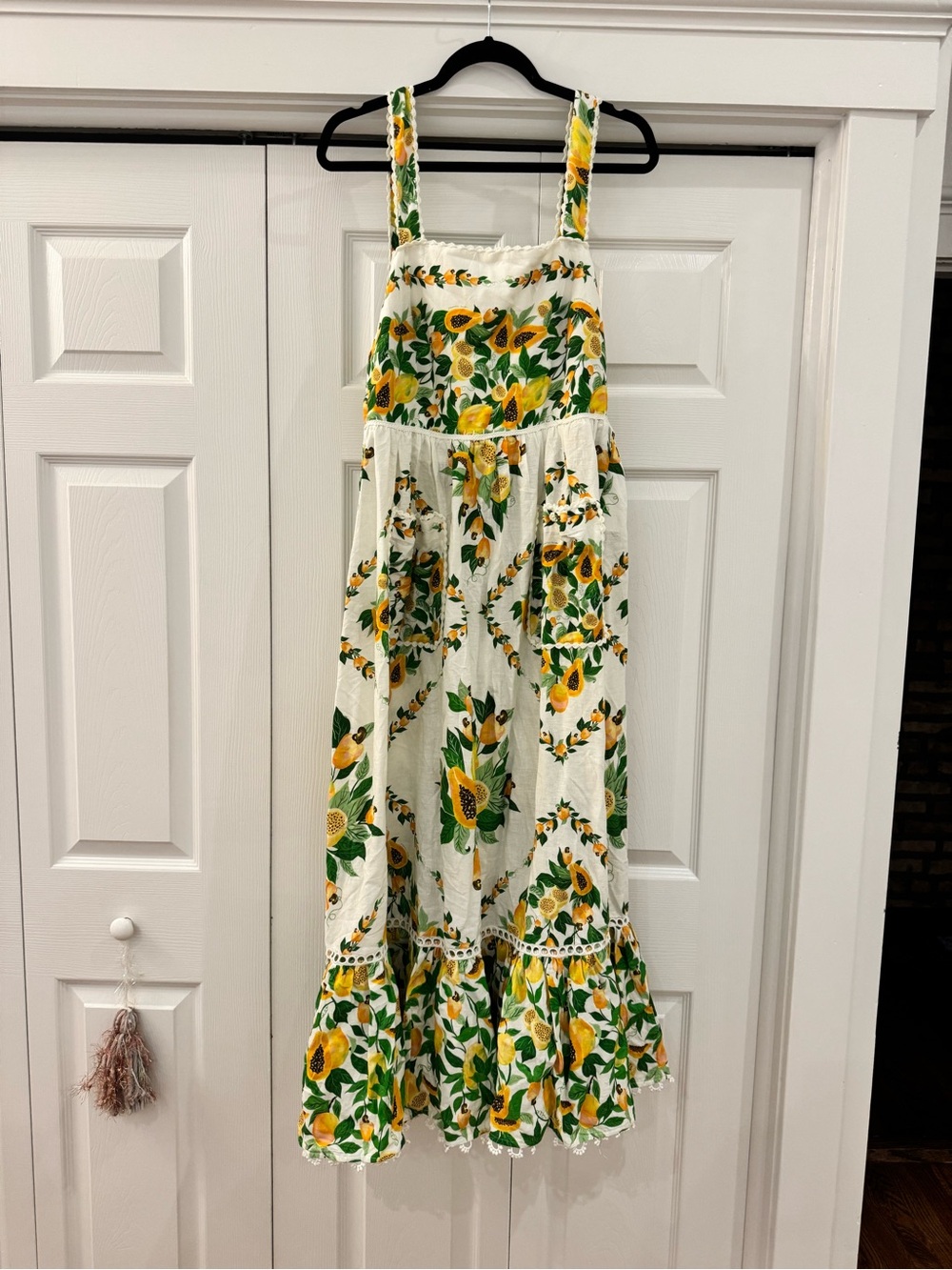 FARM Rio White Maxi Dress with Yellow Lemon & Green Leaf Print - Picture 6 of 6